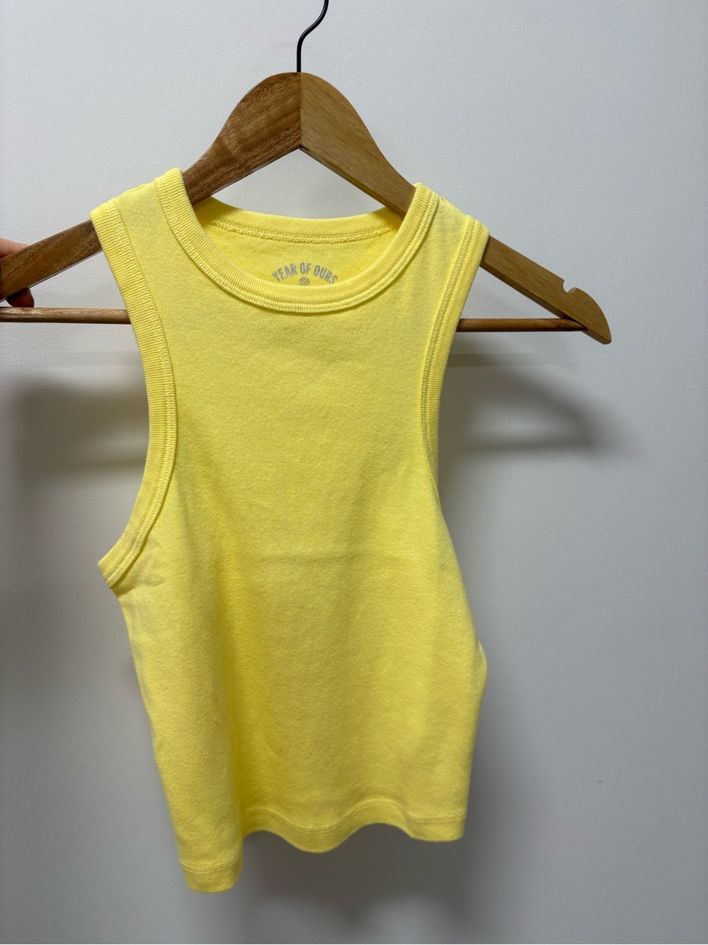Year of Ours Yellow Ribbed Tank Top